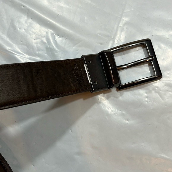 REALTREE REVERSIBLE Brown/ tan green camo BELT Leather Silver Buckle men 34-36 M - Picture 3 of 15